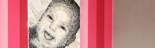 Knopfbild: Ein Portraitbild aus Knöpfen - Artikelbild
