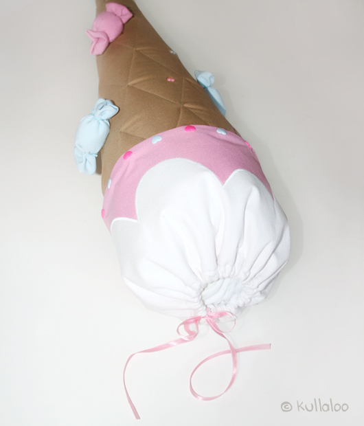Schultüte selber machen: Eistüten-Look - Zuckertüte für Mädchen