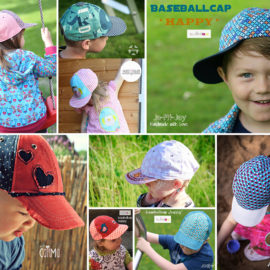 Schnittmuster Basecap "Happy" Kinder Probenähergebnisse