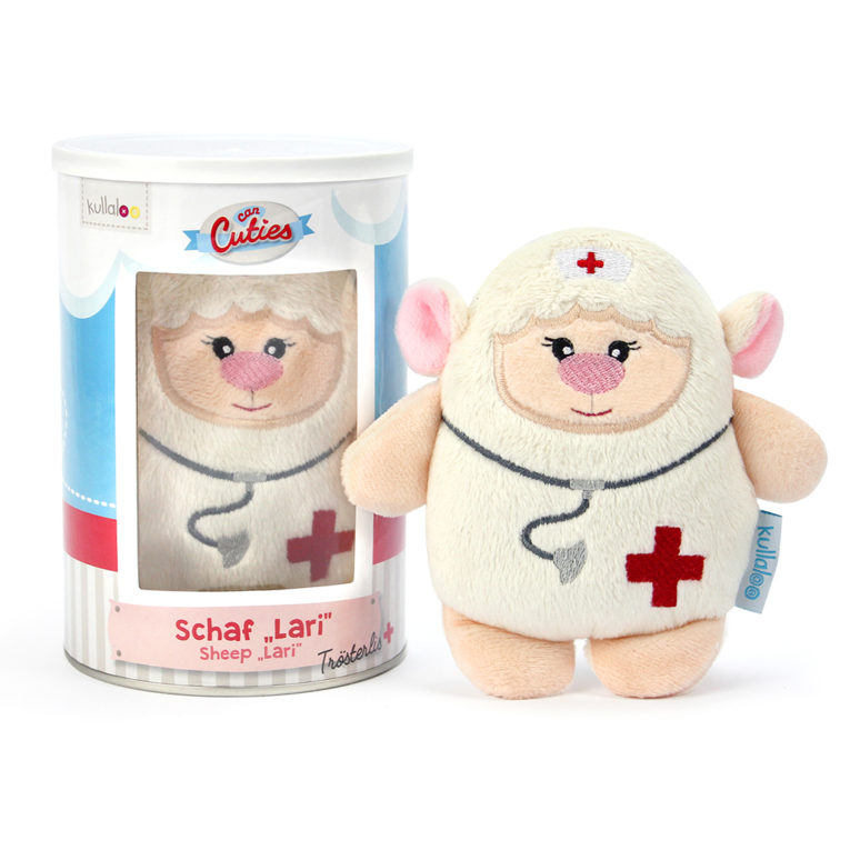 Kuscheltier Schaf Trost Arzt Krankenschwester "Lari"