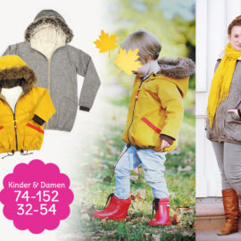 Schnittmuster Winterjacke "COZY" für Damen & Kinder (74-152 + 32-54)