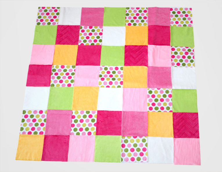 Patchworkdecke nähen: Rag Puff Quilt Nähanleitung - Schritt 2