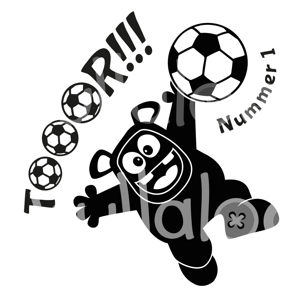 Plotterdatei Fußball - Torwart-Monster