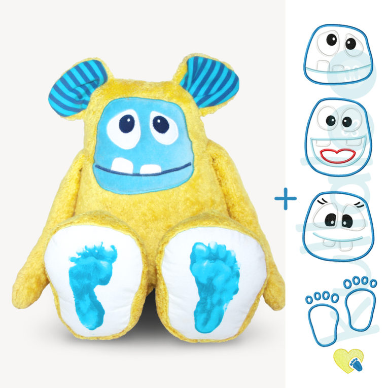 Schnittmuster Monster "MemoMonsti" mit Stickdateien