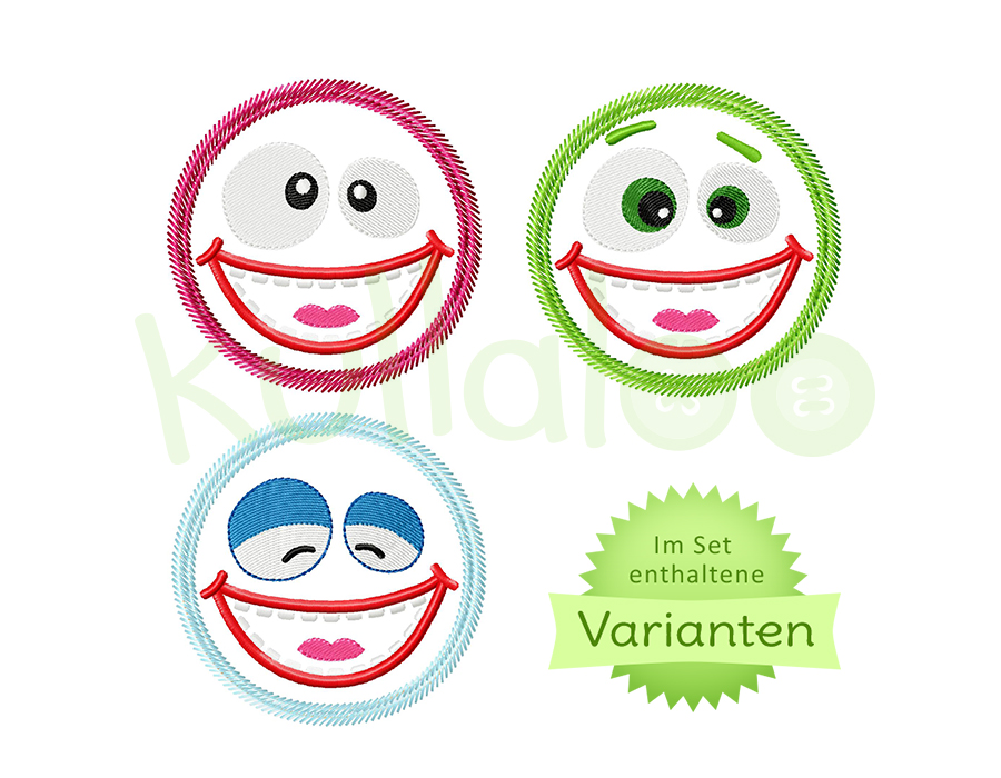 Stickapplikation "Cooler Kuller" Zottel 10x10 – Varianten