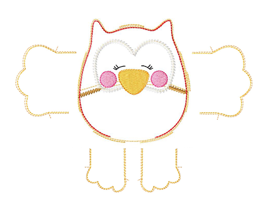 Stickdatei Eule ITH "KULLA"