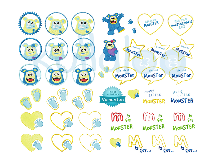 Stickdatei Monster Maxi-Set 10x10 – Bild 2