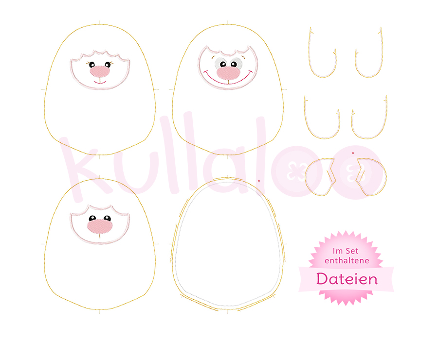 Stickdatei Schaf "LARI" ITH 18x30 – Varianten