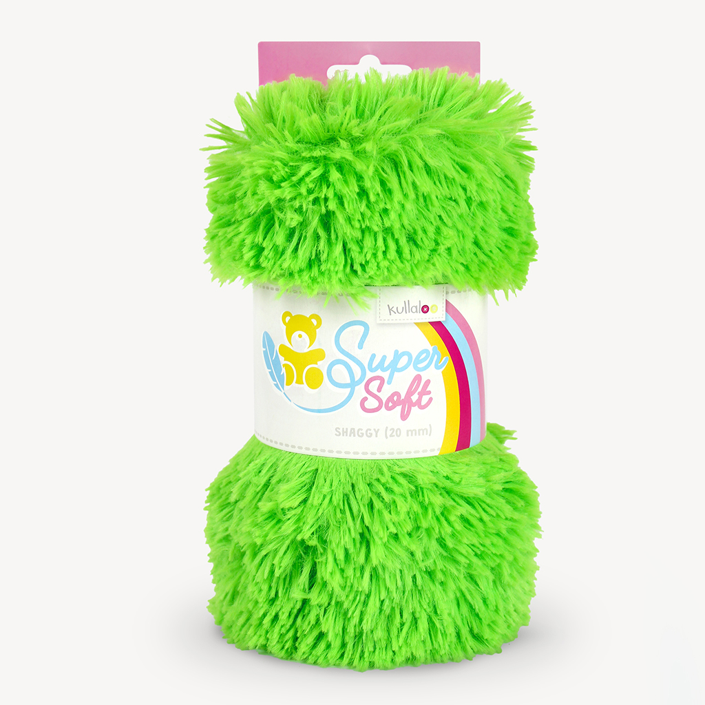 Zottelplüsch / Langhaarplüsch grün - SuperSoft SHAGGY