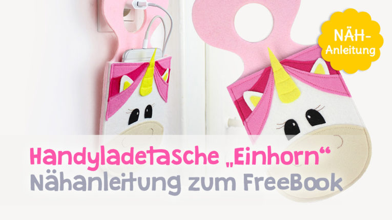 Video Einhorn Handyladetasche