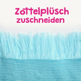 Zottelplüsch zuschneiden