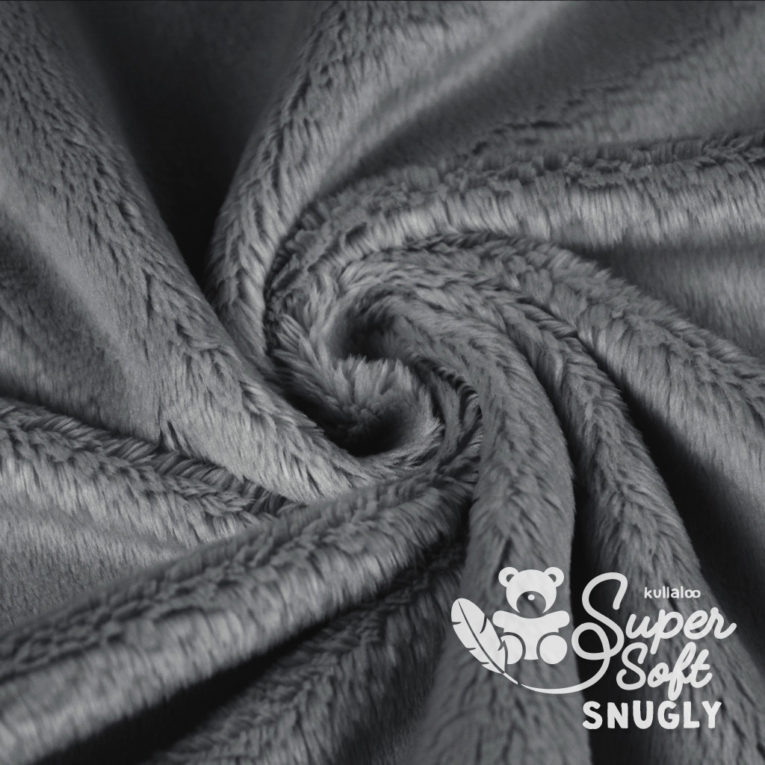 Kurzhaar Plüsch Stoff dunkelgrau - SuperSoft SNUGLY