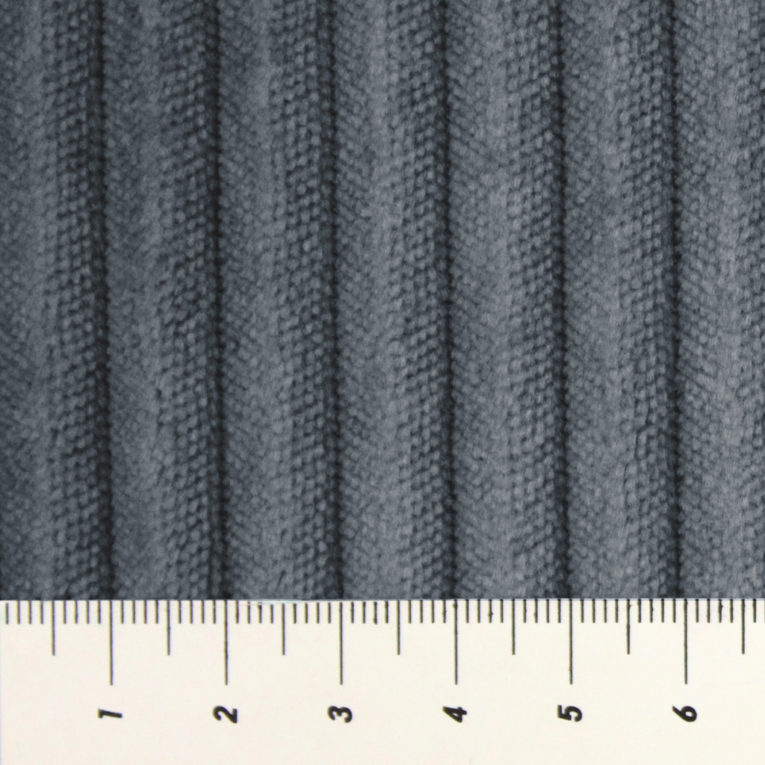 Plüschstoff mit Streifen-Struktur dunkelgrau - SuperSoft STRIPES