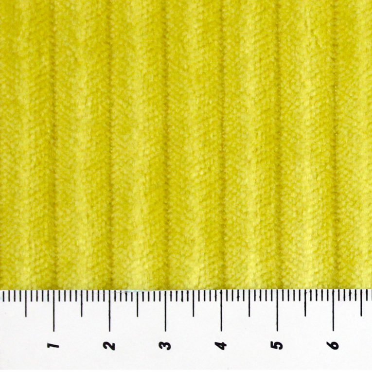 Plüschstoff mit Streifen-Struktur senfgelb - SuperSoft STRIPES