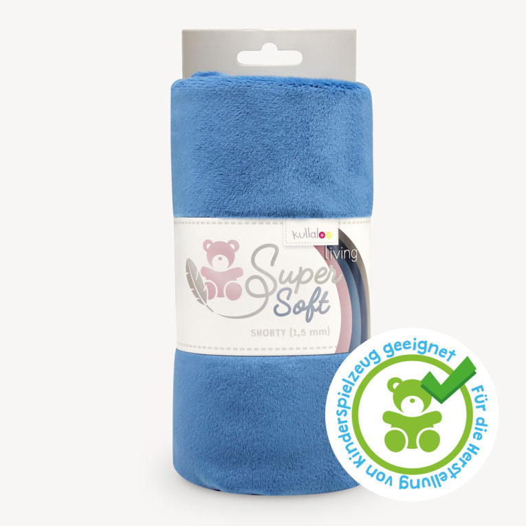Minky Plüschstoff rauchblau / dusk blue - SuperSoft SHORTY