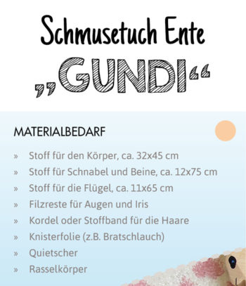 SEWwhat? byGraziela Edition: Materialverbrauch Schnittmuster Ente