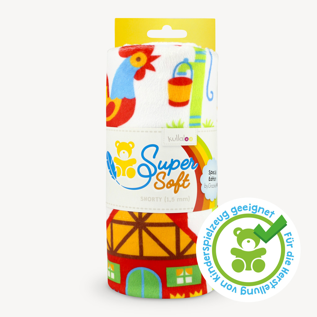 Plüsch Stoff by Graziela Bauernhof - SuperSoft SHORTY, spielzeugtauglich