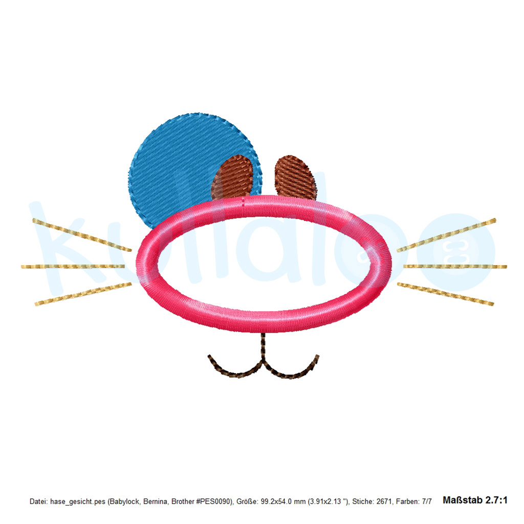 Stickdatei Hasengesicht "Magic Max"