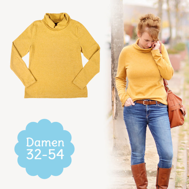 Schnittmuster RENATE zum Langarmshirt Nähen für Damen