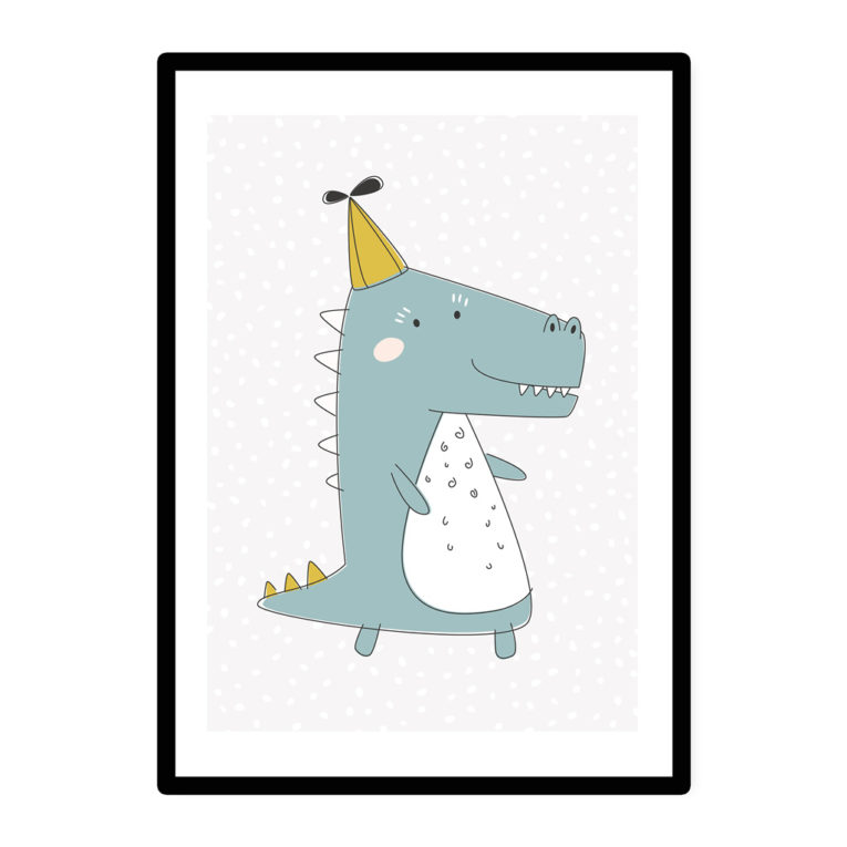 A3 Poster Kinderzimmer Jungen und Mädchen "Krokodil"