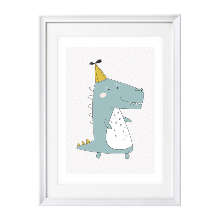 A3 Poster Kinderzimmer Jungen und Mädchen "Krokodil"