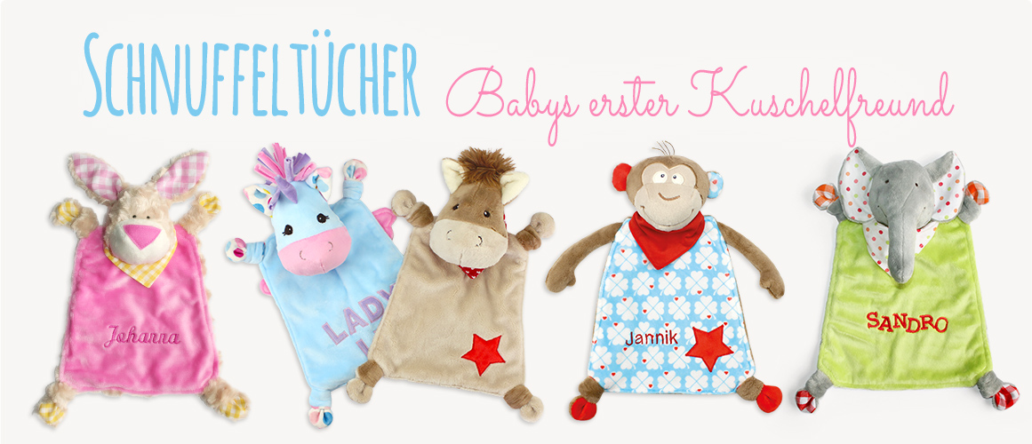 Nähen für Babys: Schnuffeltücher