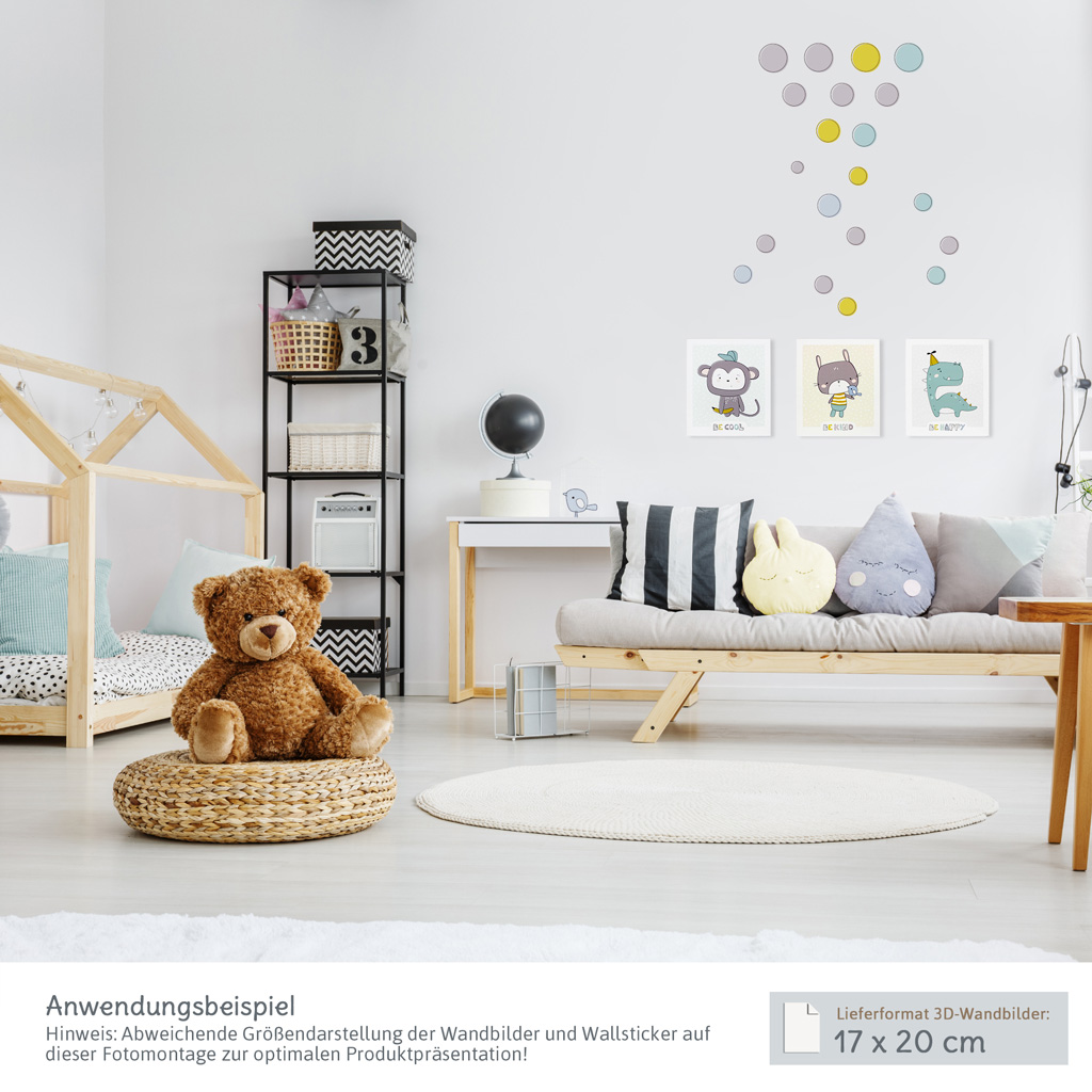 Set für Wanddeko Kinderzimmer: Anwendungsbeispiel