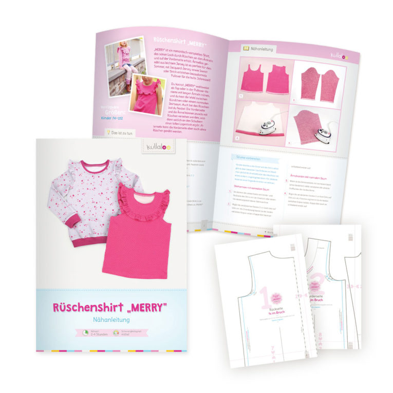 Nähanleitung Pullover / ärmelloses Top mit Rüschen für Kinder: Rüschenshirt "MERRY"