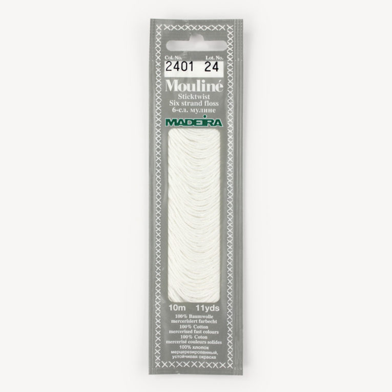 Madeira Mouliné Sticktwist weiß