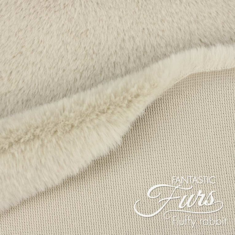 Fellstoff beige / latte Meterware – 12 mm Fluffy Rabbit ✶ FANTASTIC Furs