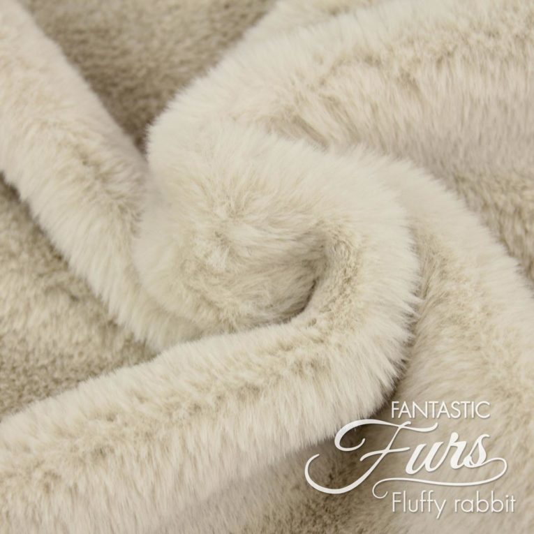 Fellstoff beige / latte Meterware – 12 mm Fluffy Rabbit ✶ FANTASTIC Furs