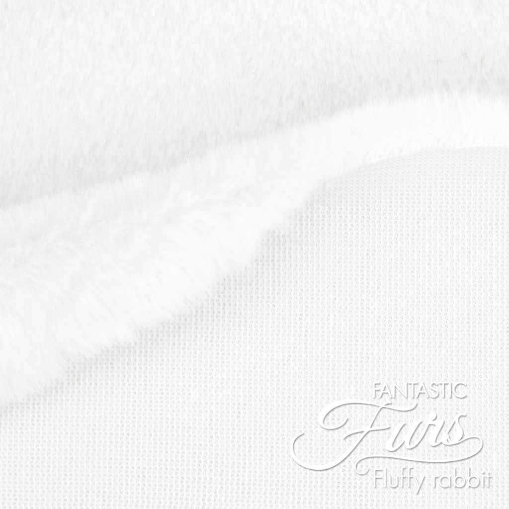 Kunstpelz weiß Meterware – 12 mm Fluffy Rabbit ✶ FANTASTIC Furs