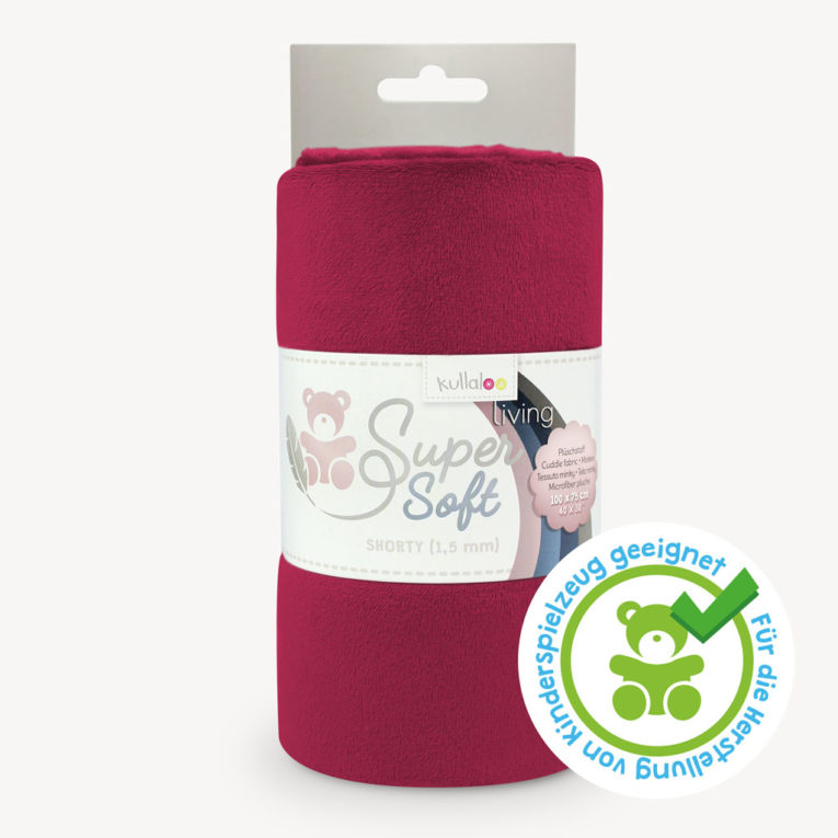 Minky / Microfaser Plüschstoff bordeaux / dunkelrot - SuperSoft SHORTY
