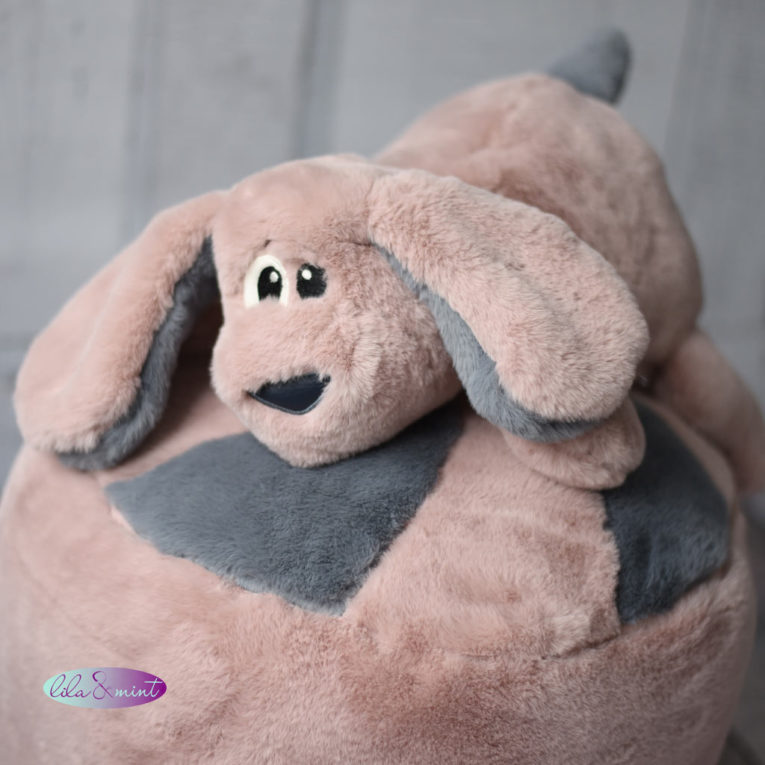 Nähbeispiel Kunstpelz / Fellimitat Fluffy Rabbit ✶ FANTASTIC Furs: Hund WUFFL und Sitzpouf