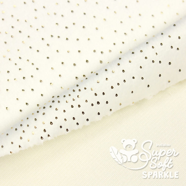Plüsch Stoff Glitzer wollweiß – 2 mm SuperSoft SPARKLE – 0,5m