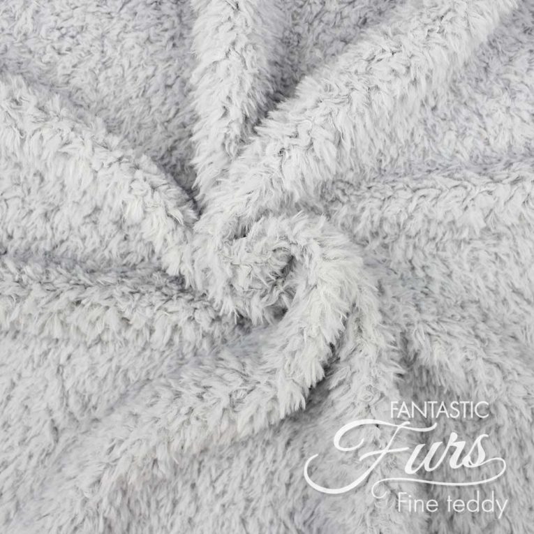 Teddyplüsch Meterware hellgrau – 10 mm Fine Teddy ✶ FANTASTIC Furs