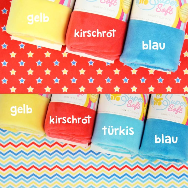Plüschstoff "12in1" Musterprint – 1,5 mm SuperSoft SHORTY – Panel 100 x 150 cm