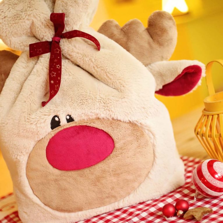 Geschenkverpackung nähen: Weihnachtssack Freebook