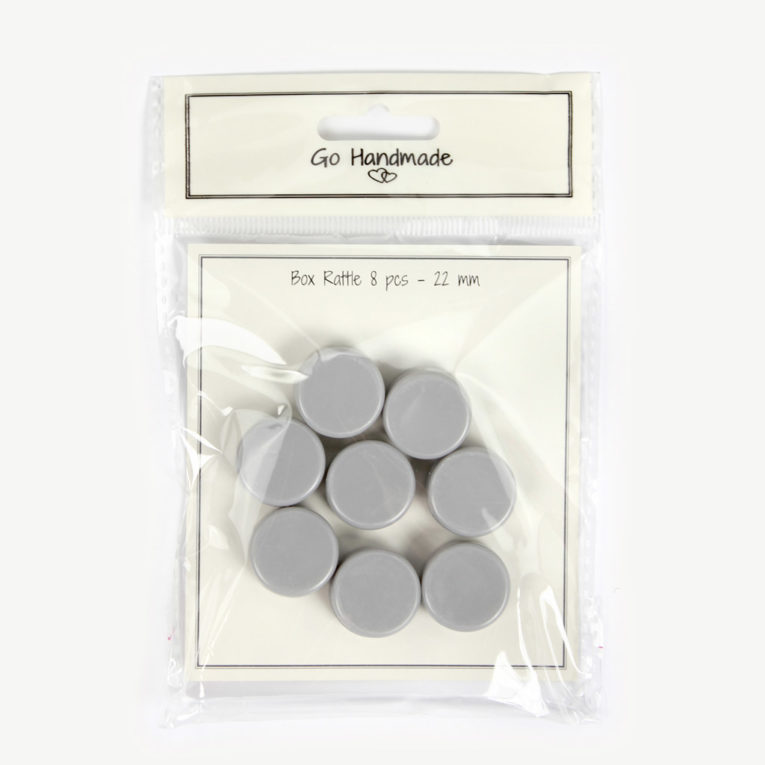 Rassel zum Einnähen: Rasselscheibe 22 mm, Set mit 8 Stück – Go Handmade