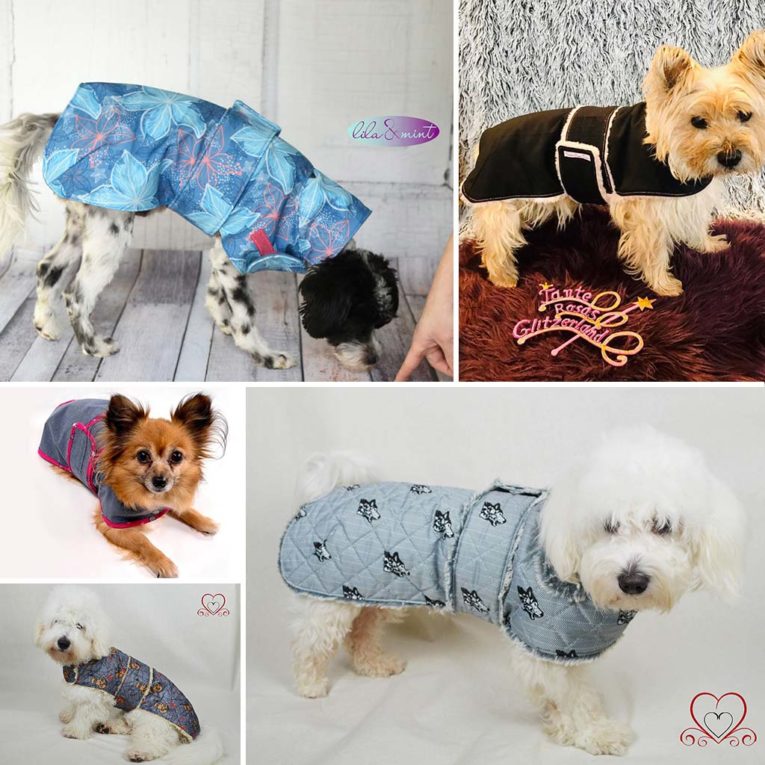 Hundejacke nähen mit Schnittmuster "FIFFI": Probenähergebnisse