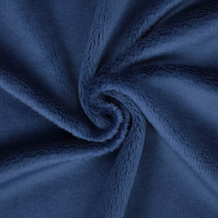 PlushMinky™ Minky Stoff dunkelblau ("Navi") – 3 mm Flor
