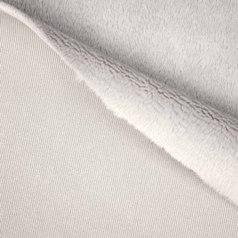 PlushMinky™ Minky Stoff hellgrau ("Nimbus Cloud") – 3 mm Flor