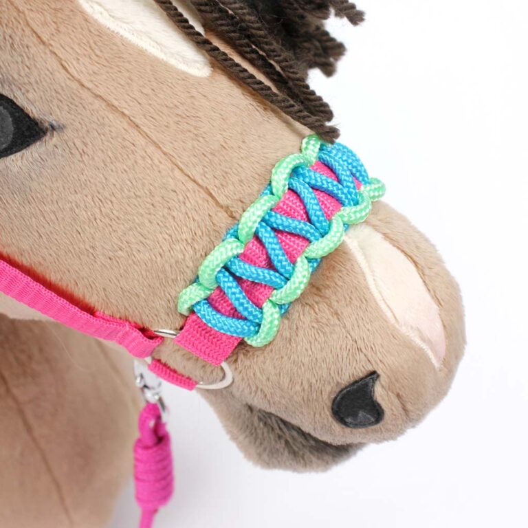 SKIPPI Hobby Horse Halfter Set - Rosa Mit Zügeln & 2 Polstern - Universalgröße Für Steckenpferde