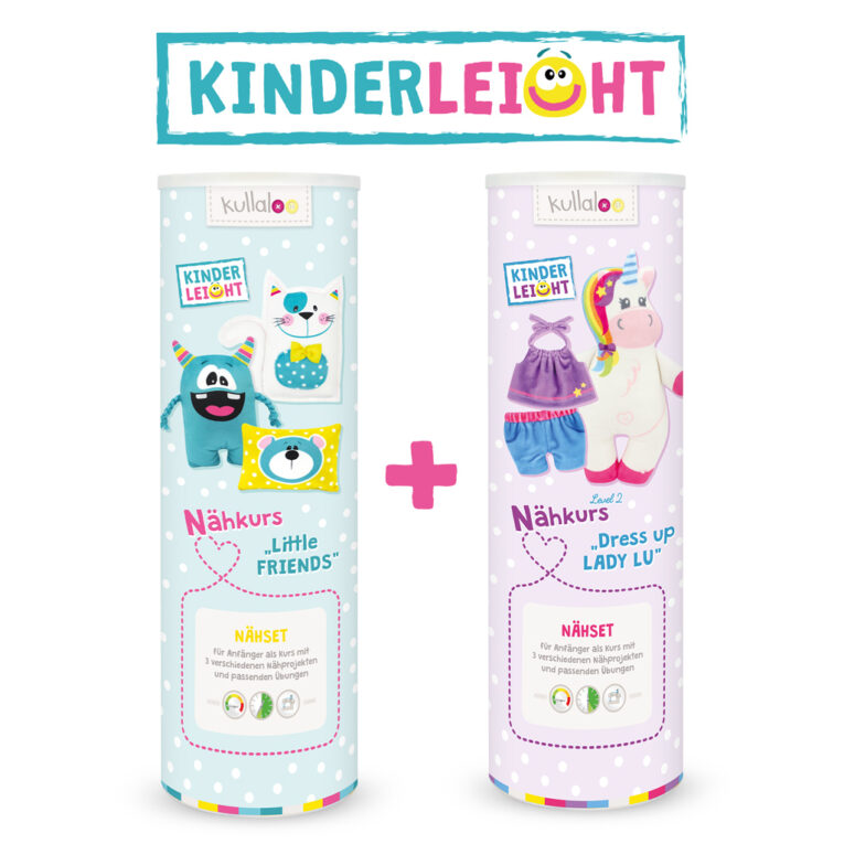 Kinder Nähsets Nähkurs KINDERLEICHT im Duppelpack