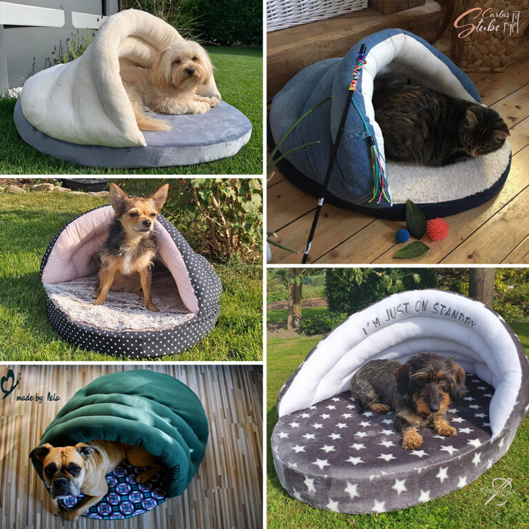 Jiupety Donut Katzen- & Hundebett Mit Teddy – Flauschig, Waschbar & Rutschfest, 50,8 Cm Rund, Bis 5,4 Kg, Grau