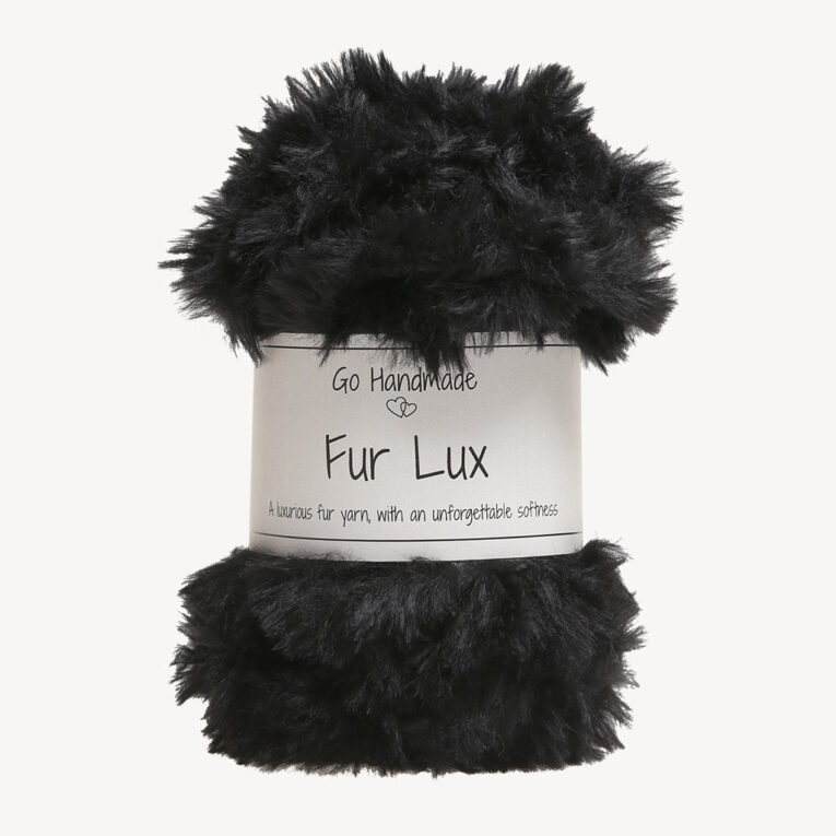 Pelzgarn FUR LUX schwarz für kuschelige Hobby Horse Mähnen – Go Handmade