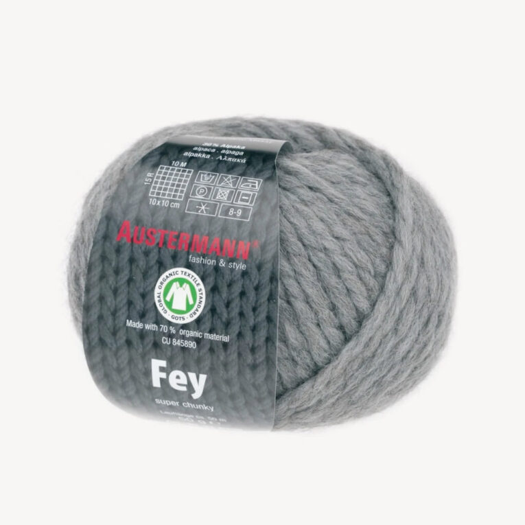 Wolle FEY grau zum Hobby Horse Mähne flechten, GOTS-zertifiziert – AUSTERMANN