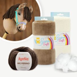 Materialpaket mit Hobby Horse Stoff braun für Schnittmuster “HOLLY”