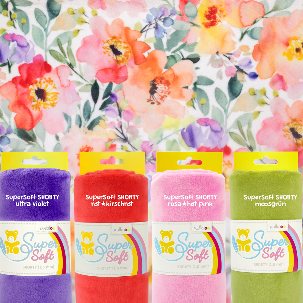 SHANNON Plüsch Secret Garden Digital Cuddle® Multi mit kullaloo SuperSoft SHORTY Banderolen