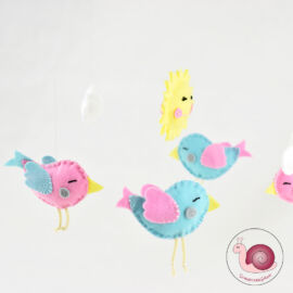 Schnittmuster Babymobile „Familie Pieps“ von SchneckenGäng Schnittmuster Babymobile "Familie Pieps" von SchneckenGäng